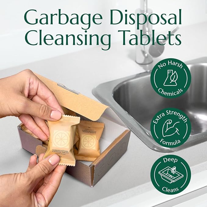 CLEANOMIC Foaming Hand Soap Tablets, Garbage Disposal Cleaner, and Kitchen Cloth Bundle