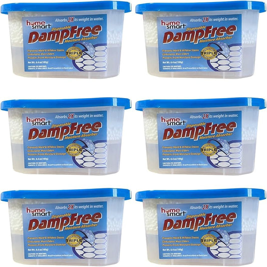 Moisture Absorber & Humidity Eliminator – Disposable Dehumidifier for Closets, Basements, Bathrooms & RV – Damp Rid Style Odor Remover, Mold & Mildew Prevention for Home Storage (Pack of 6)