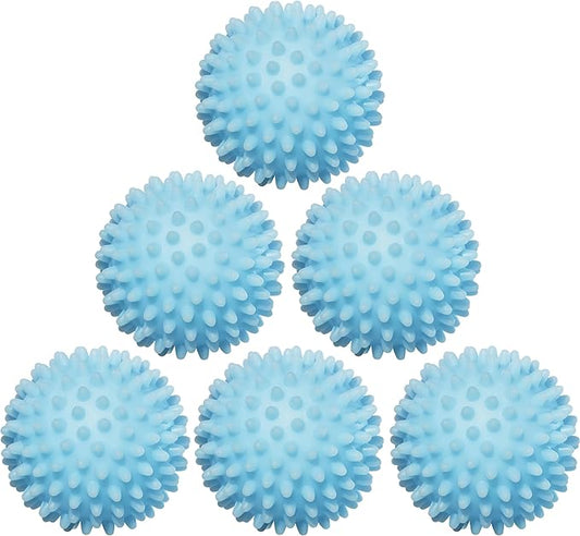 Handy Laundry Reusable Laundry Dryer Balls - A Natural Alternative to Fabric Softener, Reduce Drying Time and Save on Energy, Soft Fluffy Clothes, Fewer Wrinkles, Less Static Cling (Pack of 6)