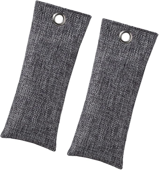 Pack Of 2 Bamboos Charcoal Shoe Deodorizers For Odor Elimination In Footwear Gym Bags & Closets With Natural Air Purifying B