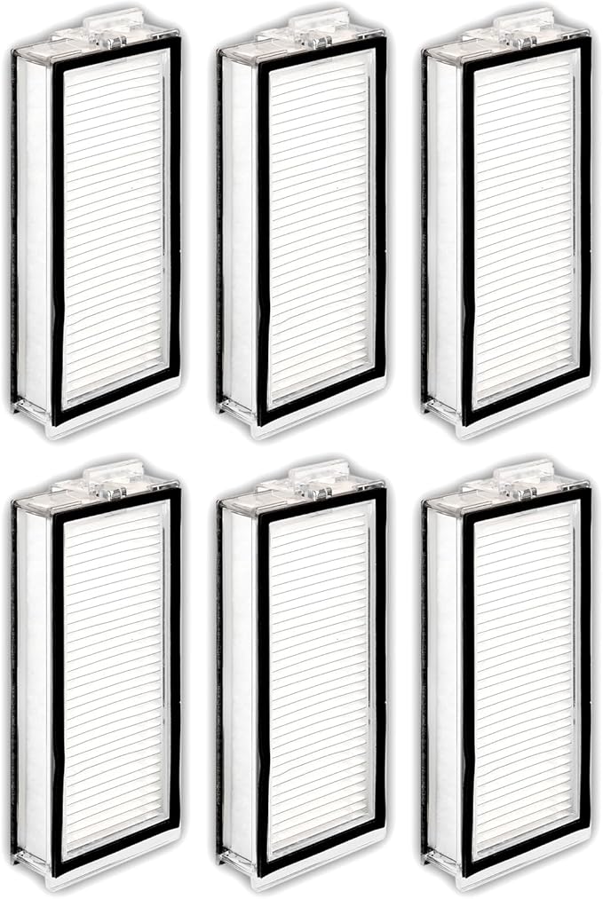 (6 Pack) Q5 Max+ HEPA Filters Compatible With Roborock Q5 Max+, Q5 Pro, Q5 Pro+, Q8 Max, Q8 Max+, Q7, Q7+, Q7 Max, Q7 Max+, Q5 Duoroller+ Robot Vacuum, Replacement Parts Filters Upright Filters