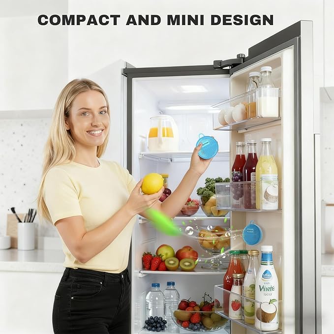 Refrigerator Deodorizer,Fridge Deodorizer Long Lasting Odor Eliminator for Fridge,Kitchen Gadgets Charcoal Air Purifier Odor Eliminator for Closet, Blue