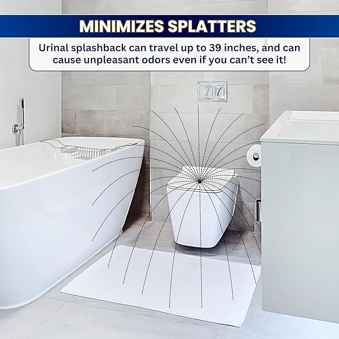 Toilet Clip-On Splash Guard – In-Bowl Odor Control for Bathrooms – Long-Lasting Scent (4, Flowers)