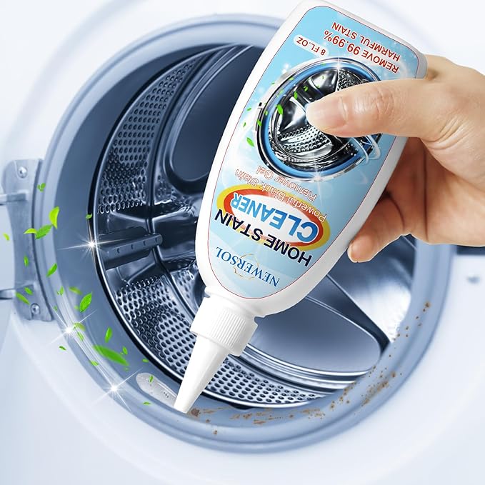 Black Stain Remover Gel Washing Machine Cleaner Front Loader Grout Cleaner Home Stain Removal Gel for Washer Kitchen Sink Showers Bathroom and Floor Tile 8Fl Oz