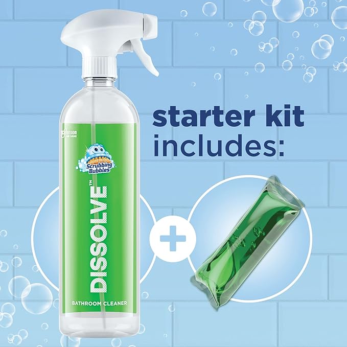 SCRUBBING BUBBLES BATH DISSOLVE PODS SATRTER KIT 1+1 0.28FLOZ