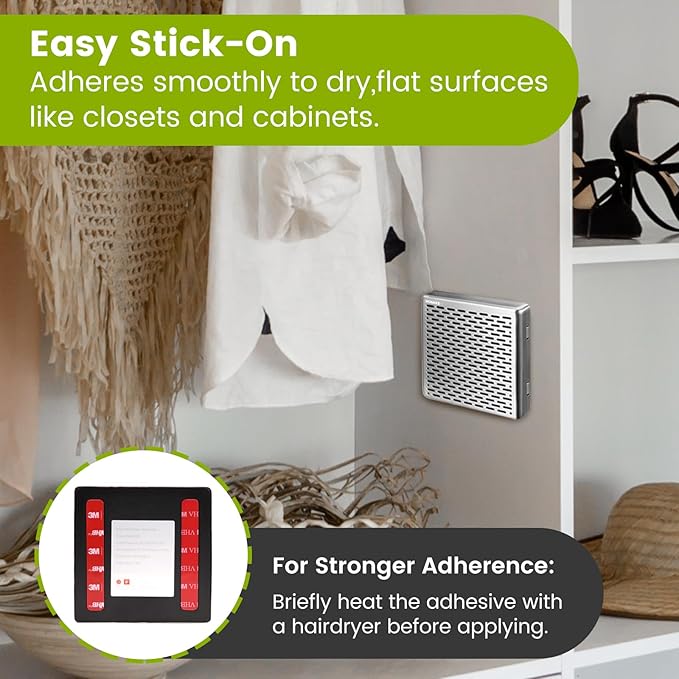 Refrigerator Deodorizer,10 Years Long Fridge Odor Eliminator,Car Air Freshener,Closet Odor Absorber,Outperforms Baking Soda and Bamboo Air Purifying Bags，Stainless Steel