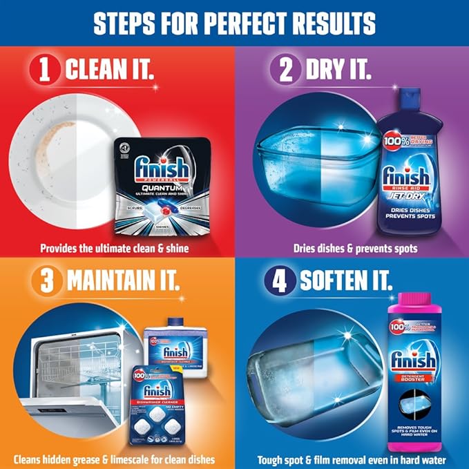 Finish Quantum Max Powerball, Dishwasher Detergent Tablets, 25 Tabs