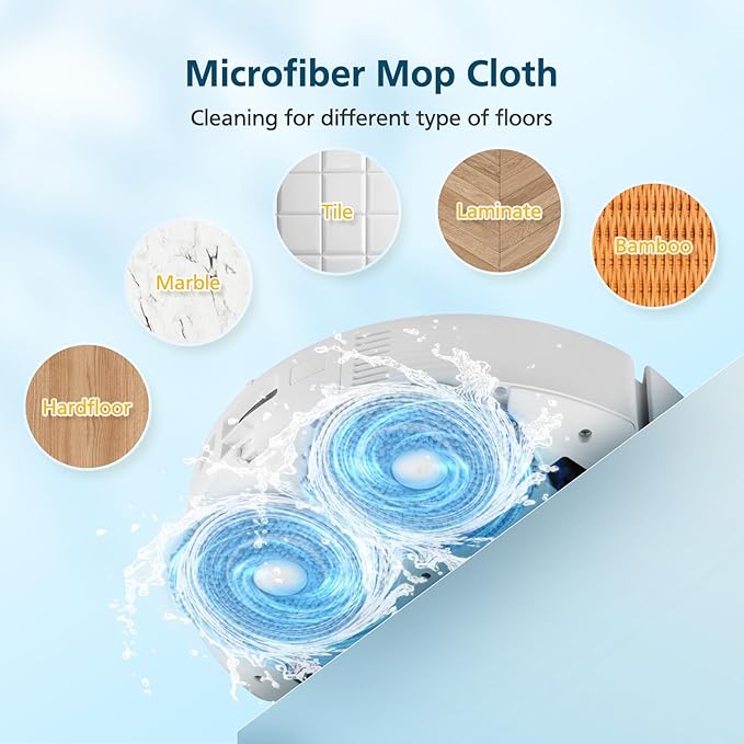 Qrevo S5V Replacement Parts for Roborock Qrevo S5V / Curv/Edge/Edge S5A / Curv S5X, Accessories include 2*Set Main Brush, 6*Mop Pads, 6*Vacuum Bags, 4*Hepa Filters, 6*Side Brush, 2*Cleaning Tool