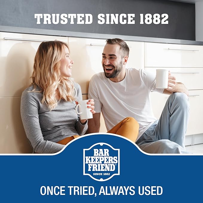 Bar Keepers Friend Coffee Maker Cleaner (2 x 12 oz) Removes Stains & Oily Residue from Espresso Machines, Carafes, Thermos, Drip Coffee Pots, Single-Cup Coffee Makers & More