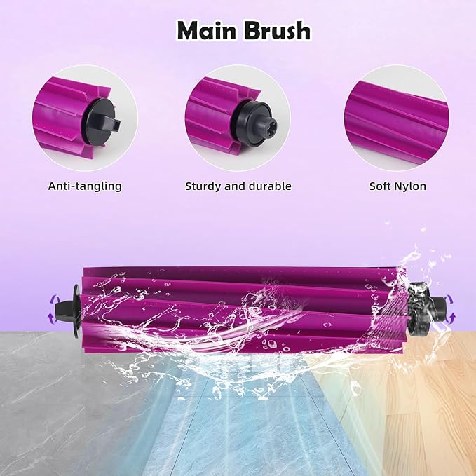 18 Pack E20 Plus Accessories Kit Replacement Compatible with Eureka E20 Plus, 1 Main Roller Brushes, 8 Side Brushes, 4 Hepa Filters, 4 Mop Pads,1 Cleaning Brush