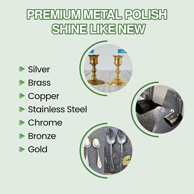 MAXM Metal Polish Paste for Stainless Steel Polish, Chrome Polish & Aluminum Polish – Rust Remover for Metal, Stainless Steel Scratch Remover, Polishing Compound Non-Toxic, Fresh Pine Scent, 4.2 oz