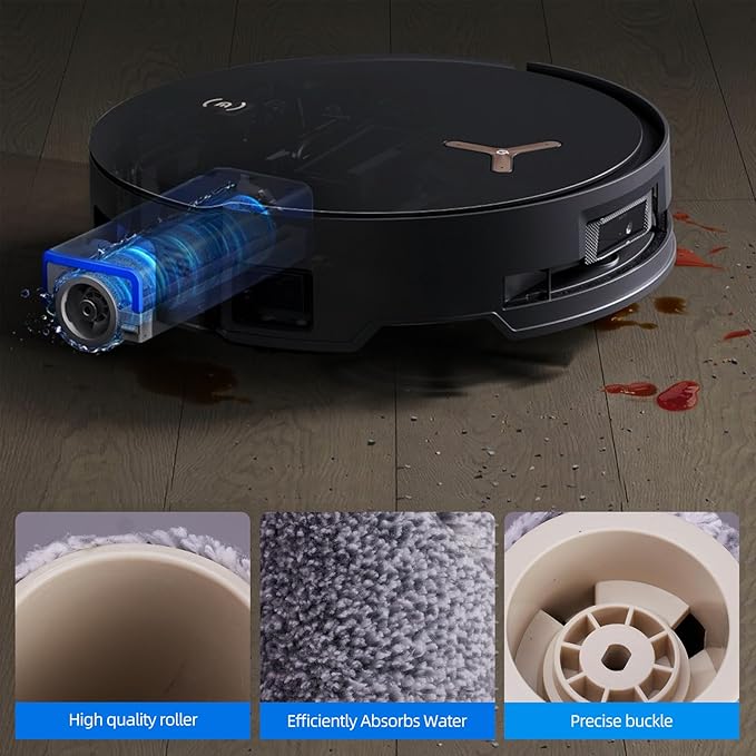 21 Pack Accessories Kit for ECOVACS DEEBOT X8 PRO OMNI / X8 OMNI Robot Vacuum, Replacement Parts 2 Anti Tangle Main Brush 2 Roller Mop 6 Dust Bags 6 Sidebrush 4 Filter 1 Cleaning Brush