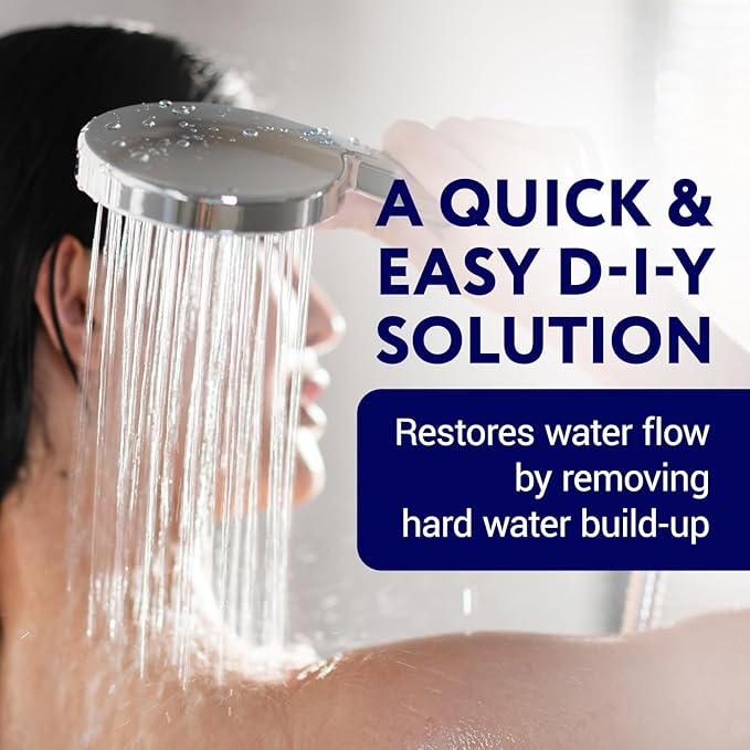 IMPRESA Shower Head Cleaner Solution for Hard Water - 8 fl oz Unscented - Lime Deposit Remover & Descaler for Shower Heads - Restores Water Flow - Made in USA