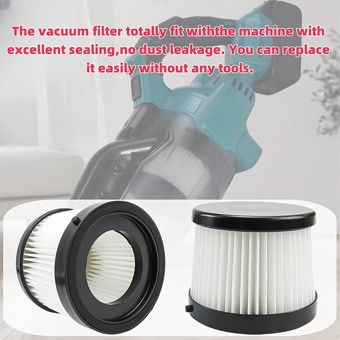 DCV501HB DCV5011H Replacement HEPA Filters for D*WALT 20V Cordless Handheld Vacuum - Washable & Reusable 6 Pack - Compatible with Makita, KXX, TengXcel, CAMXTOOL