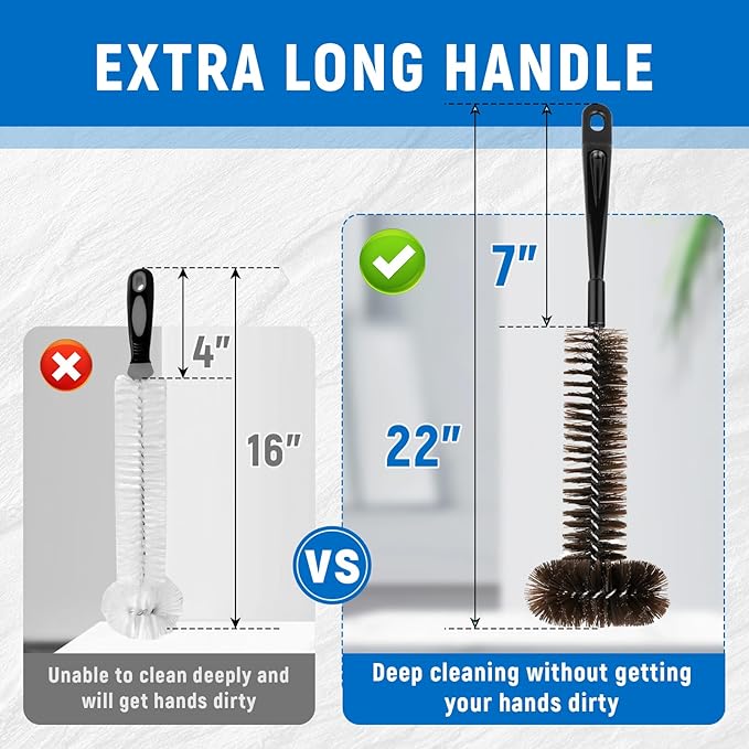 Garbage Disposal Brush, Universal Cleaning Cleaner Brush with Extra Long Handle Ullnosoo Eliminates Residue and Odor 15inch