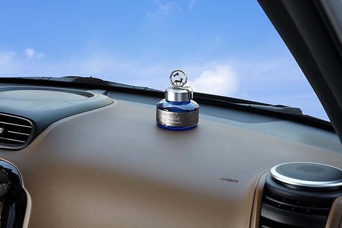 Bullsone Grasse L'esterel, Natural Car Air Fresheners, Luxury Car Perfume - Naples Blue with FREE VENT CLIP TYPE Car Air Freshener Jasmine Scent