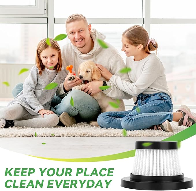 Hepa Filter Replacement for Handheld Vacuum Cleaner as Seen on TV: Washable and Reusable Filters Fit for Compact Cordless Handheld Vacuum Cleaner (8 Pack)
