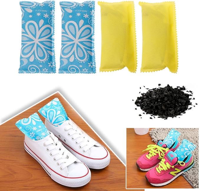 setyuty 2Pc Shoes Deodorizer Bag Carbon Odor Eliminator Bamboo Charcoal Air Purifiers