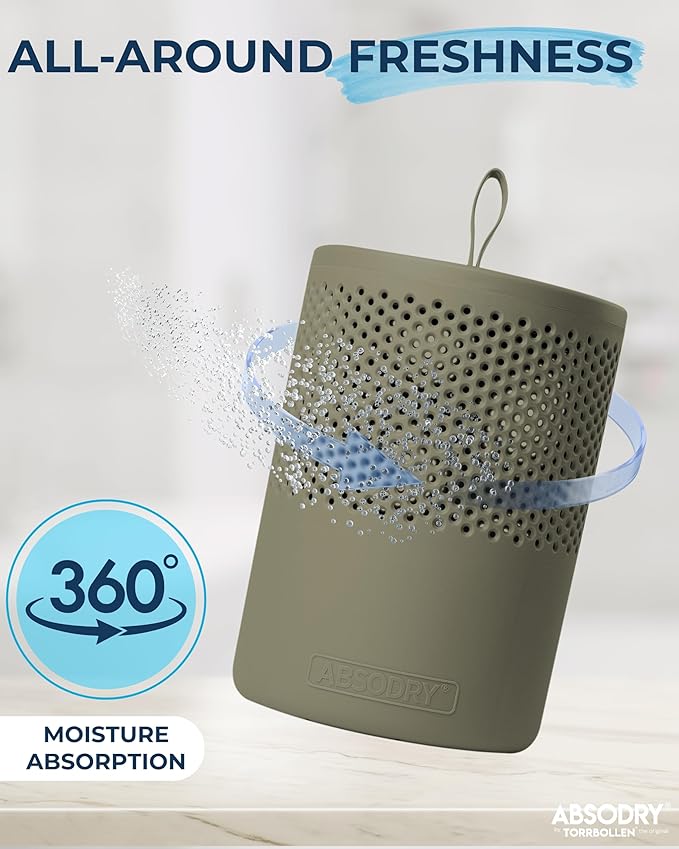Absodry by Torrbollen Moisture Absorber 1.3lb Bag — Dehumidifier for Bedroom, Electricity & Battery Free Dehumidifiers for Home, Air Freshener and Purifier for Home Up to 90 Days, 269 ft² (Green)
