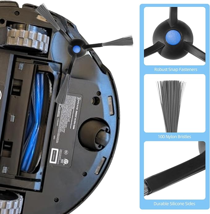 21 Pack Accessories Kit for ECOVACS DEEBOT X8 PRO OMNI / X8 OMNI Robot Vacuum, Replacement Parts 2 Anti Tangle Main Brush 2 Roller Mop 6 Dust Bags 6 Sidebrush 4 Filter 1 Cleaning Brush