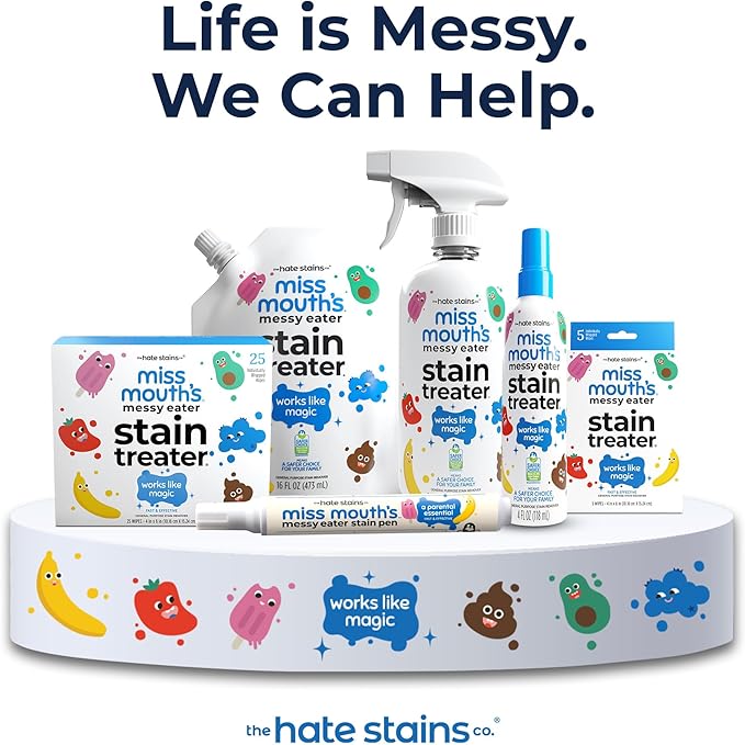 Miss Mouth's Messy Eater Stain Treater Spray - 16oz Stain Remover - Newborn & Baby Essentials - No Dry Cleaning Food, Grease, Coffee Off Laundry, Underwear, Fabric