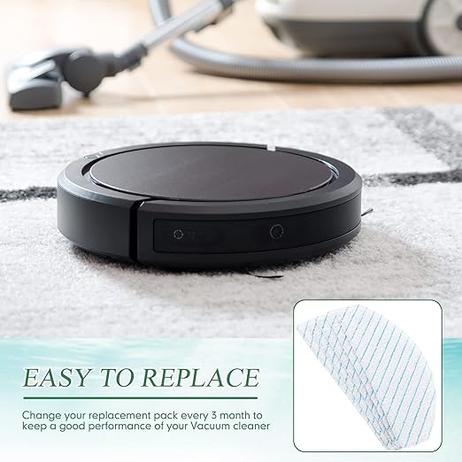 Chengu 100 Packs Vacuums Floor Cleaning Machines Disposable Mop Pads Replacement Mopping Cloths Pads Compatible with T9 /T9+ /T8+ /T8 Aivi /N8 Pro /N8 Pro+ Robot Vacuum Cleaner