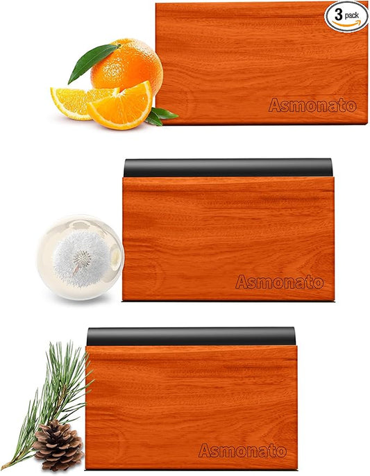 Car Air Freshener-The Original Wood Air Freshener for Visor Clip - Long Lasting Car Odor Eliminator and Scent Diffuser for Cabin, Truck & SUV-2 Metal Clips-Variety 3 Pack(Grove-Open Air-Pine)