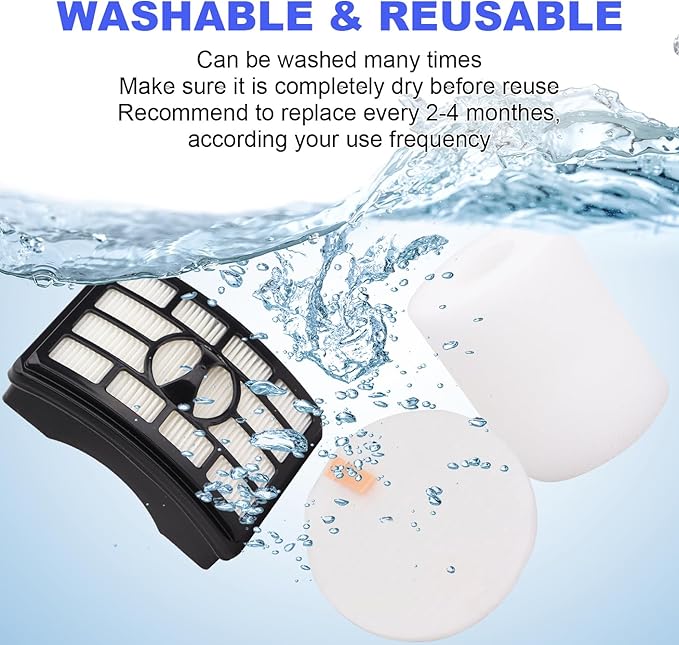 Vacuum Filters Replacement for Shark Rotator Professional Lift-Away NV500 NV501 NV502 NV503 NV505 NV510 NV520 NV552 ZU780 ZU782 ZU785 UV560, 1 HEPA Filter, 2 Foam & 2 Faux Felt Filter # XFF500&XHF500