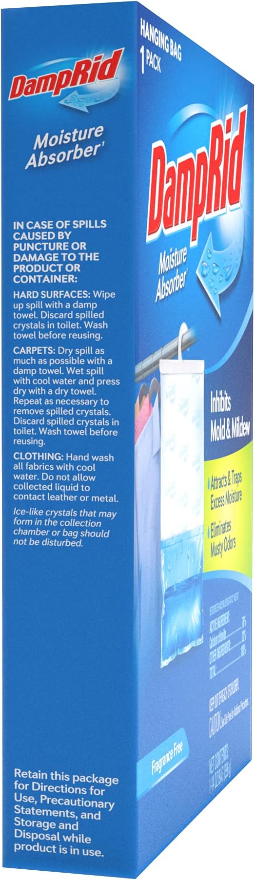 DampRid Fragance Free Hanging Moisture Absorber, 14 ounce (Pack of 6)