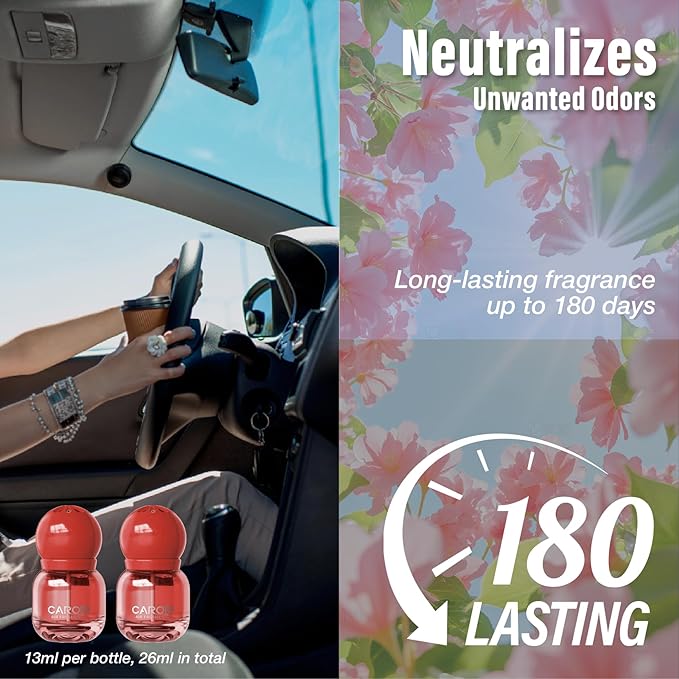 Cute Car Air Freshener 2 Pack, Lightbulb-Shaped Car Fresheners, Automotive Vent Clip, Long Lasting Scent, Essential Oils, Cute Car Accessories for Women, Watermelon Candy Scent