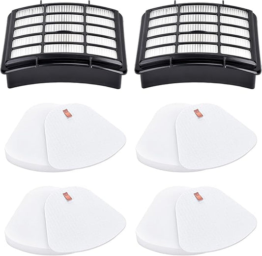 Filters for Shark Navigator Lift Away Deluxe ZU503AMZ NV360 NV352 NV370 NV358 NV355 NV351 NV356E UV540 NV350 NV356, Compare to Part # XFF350 & XHF350, 2 Hepa + 4 Foam & Felt Filter Replacement
