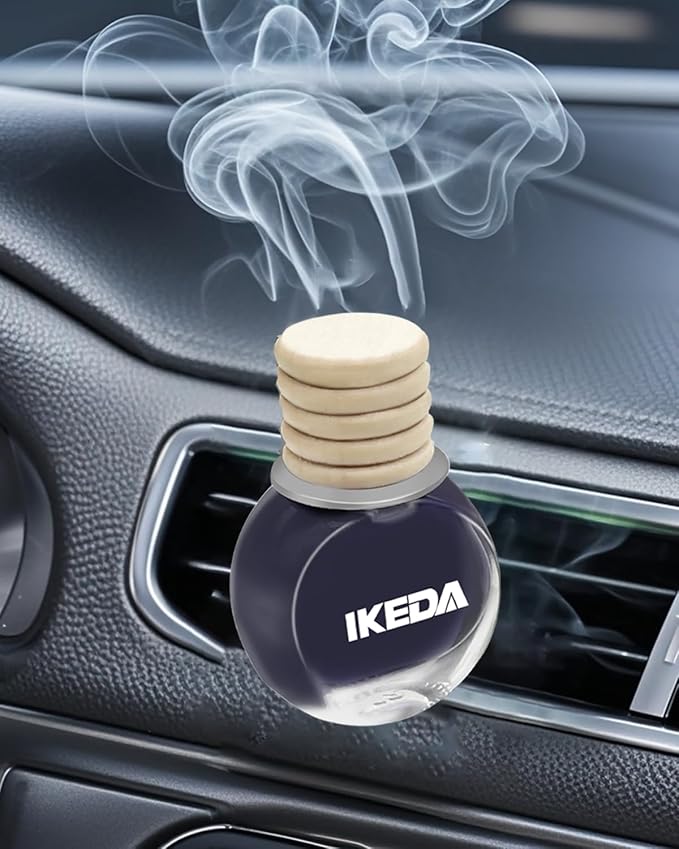 Car Air Freshener Hanging, Car Scent with Vent Clip Bottle,45-Days Long Lasting Fragrance,Essential Oil Diffuser,Odor Eliminator for Home Deodorizer (Round, New Car)