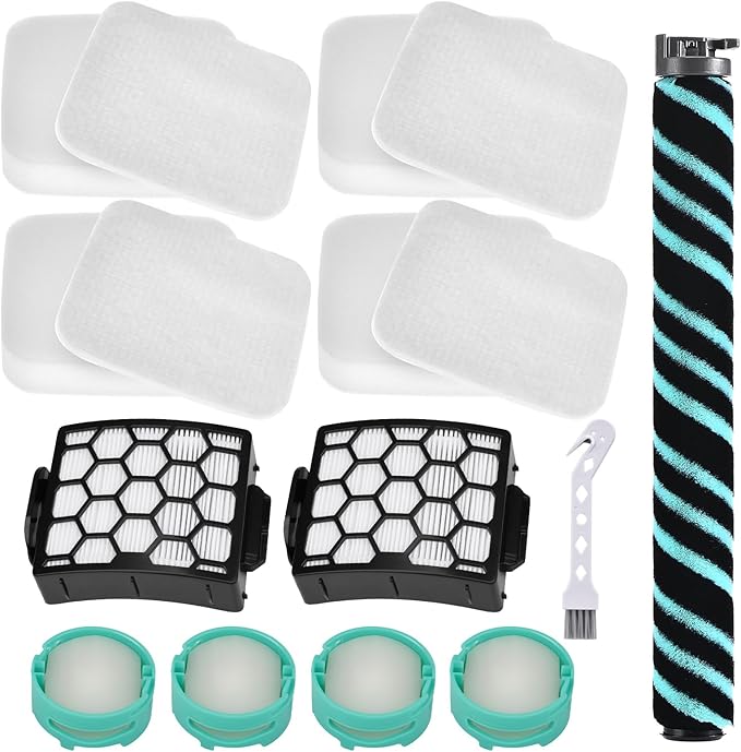 LA802 LA742 Brush Roller Filter Replacement Compatible with Shark Rotator Lift-Away Duo Clean PowerFins LA802 LA742 Upright Vacuum Cleaner Accessories Parts XHF320 XFFK320