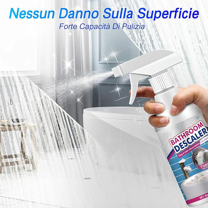 Bathroom Descaler Cleaner, 2026 New Multipurpose Stubborn Stains Cleaner, Bathroom Descaler Cleaners, Bathrooms Cleaning Foam Spray for Kitchen Bath Sink Glass (1)