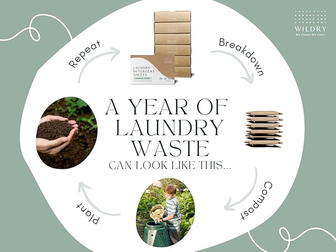 Liquidless Laundry Detergent Sheets (60 Sheets) - Bamboo Fresh Scent - Eco-friendly, 100% Plastic-free, Biodegradable, Hypoallergenic & Non-toxic