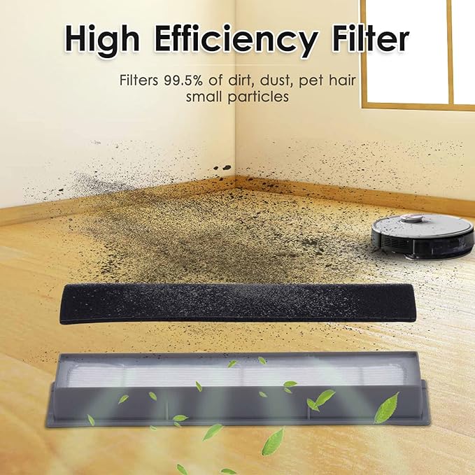 (16 Pieces) N10 HEPA Filters for ECOVACS DEEBOT OZMO N10, N10 Plus, 920, 950, T8 AIVI Max, T9, T5, N5, N7, N8+, N8 Pro Plus, DX55, DX93, DJ65 Robot Vacuum Cleaner Filters Accessories Kit