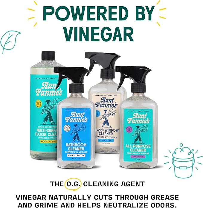 Aunt Fannie's Ultra Concentrated Floor Cleaner Vinegar Wash, Multi-Surface Solution For Mopping, Makes 16 Gallons, Lavender Scent, 32 oz. (Pack of 3)