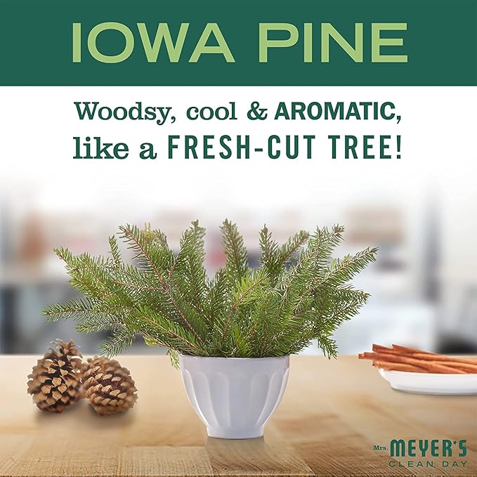 MRS. MEYER'S CLEAN DAY Room Freshener, Iowa Pine, 8 Fl Oz. (Pack of 12)