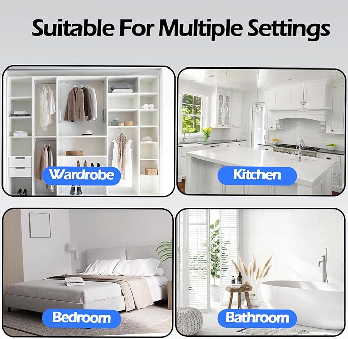 Moisture Absorbers 12 Pack，Hanging Closet Dehumidifier Bags,Humidity Packs, Humidity Absorber in Wardrobes, Bedrooms, Bathrooms