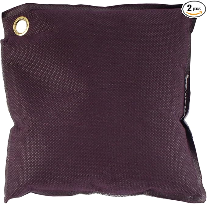 BambooMN Activated Bamboo Charcoal Air Purifier - 350g Burgundy - 2 Bags