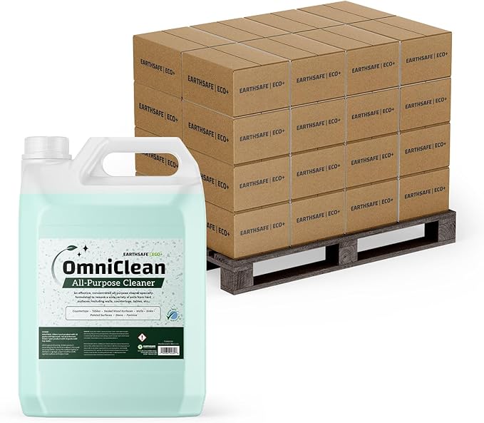 Eco+ OmniClean All Purpose Cleaner – 192 One Gallon Bottles, 48 Cases per Pallet, Concentrated Spray or Mop Solution, Green Seal™, No Residue, Herbal-Scented, Use on Floors, Walls & More