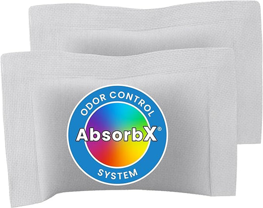 iTouchless 2-Pack AbsorbX Odor Filter Deodorizers, Absorbs Trash Odors, All Natural Activated Carbon, Biodegradable, for use with 8 Gallon and Larger Trash Cans with Odor Filter Compartment