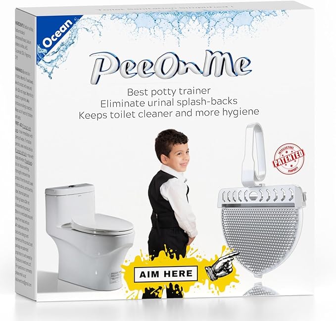 Toilet Clip-On Splash Guard – In-Bowl Odor Control for Bathrooms – Long-Lasting Scent (1, Ocean)