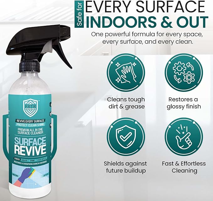“SiO₂ Multi‑Surface Cleaner Spray for Home Cleaning – Streak‑Free Stainless Steel, Glass, Tile & Countertop Shine and Protectant – Premium All‑Purpose Cleaning Formula for Kitchens, Bathrooms
