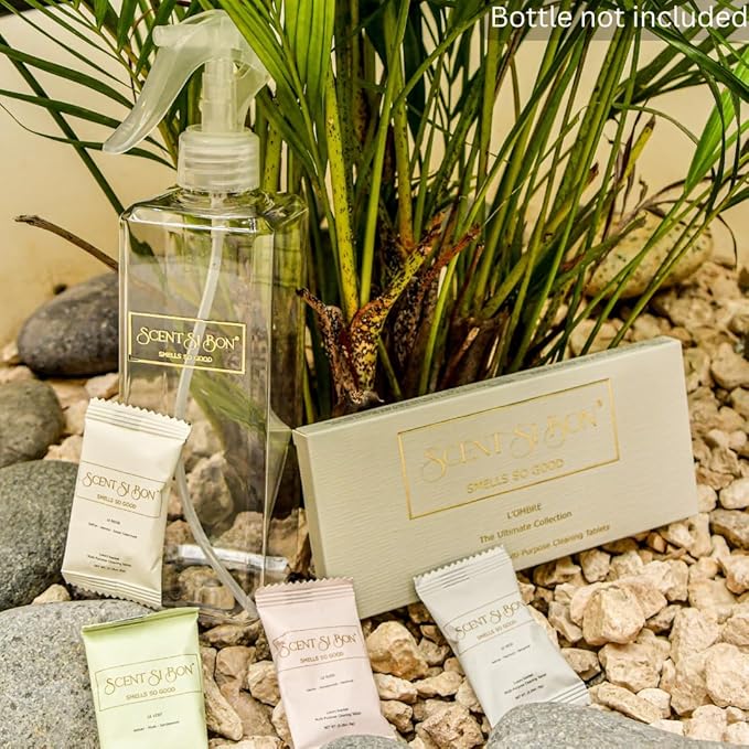 L'Ombre Luxury Scented Multi-Purpose Cleaning Tablets, 4 Count, Makes 4 x 16oz Bottles, Inspired By Iconic Perfumes