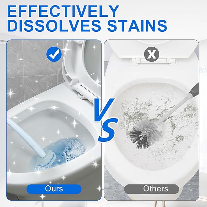 30 Count Toilet Wand Refills for Clorox, Disposable Toilet Wand Refill Compatible with Clorox ToiletWand Clean System, Upgrade Fiber Bowl Cleaner Brush for Closestool Cleaning.（not included brush rod）