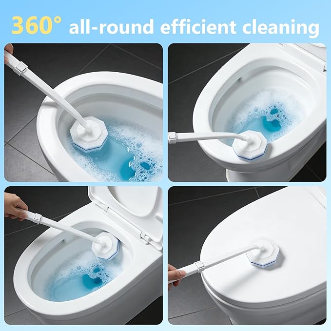 50 Count Disposable Toilet Brush,Toilet Cleaner Refills,Replacement Heads for Toilet Cleaning System,Compatible with Most Toilet Brushes（not Included Brush Rod）