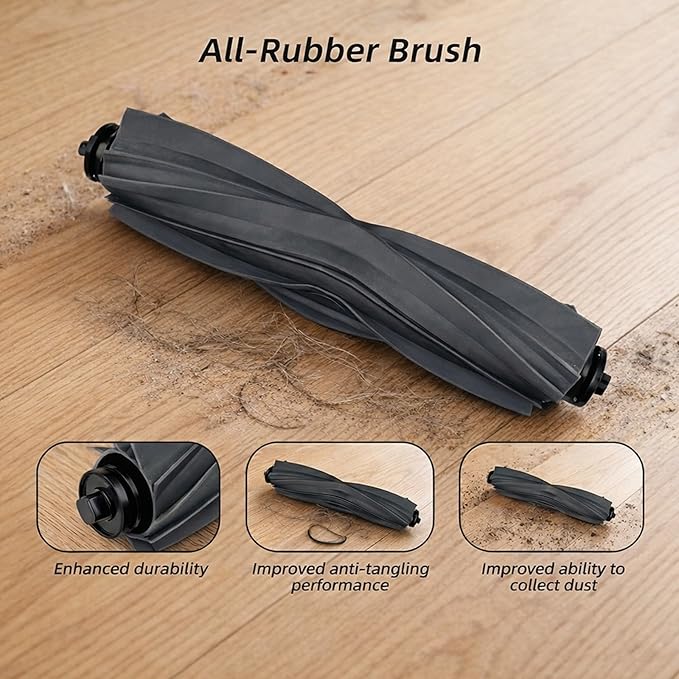 Replacement Parts Compatible for Dreame L10s Ultra / L10 Ultra Robot Vacuum Accessories, 1 Main Rubber Brush, 4 Microfiber Mop Pads, 4 Washable Filters, 2 Dust Bags, 4 Side Brushes, 1 Cleaning Brush
