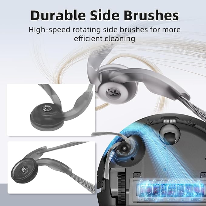 Q7 M5 Accessories Kit Replacement Compatible with Roborock Q7 M5+/Q7 L5/Q7 L5+ Robot Vacuum, 2 Main Brush, 4 Mop Clothes, 6 Side Brushes, 4 Filters, 1 Cleaning Tool