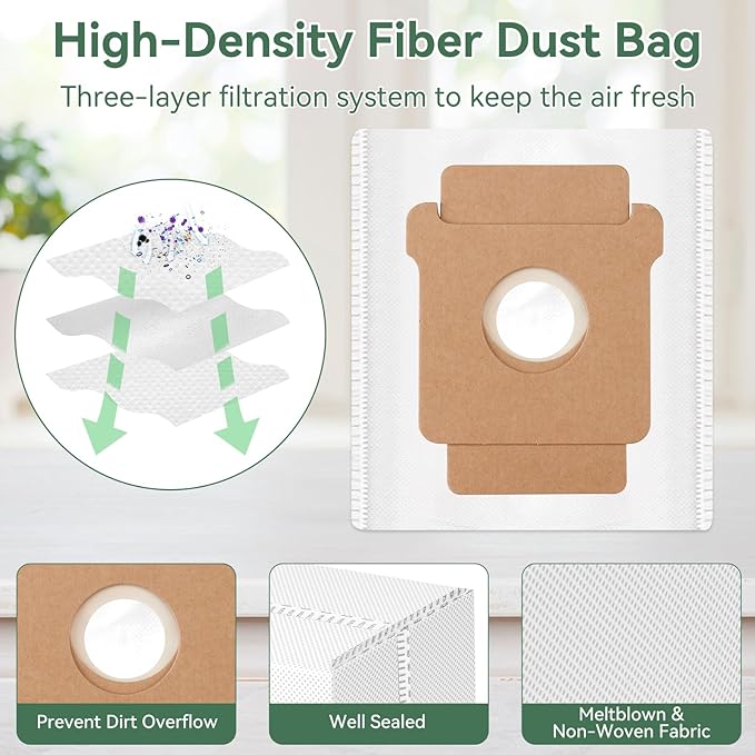 21 Pcs Replacement Parts for iRobot Roomba Max 705 Combo / 706 Combo Robot Vacuum, Accessories Kit include 2 Main Brushes, 6 Dust Bags, 4 Filters, 2 Roller Mops, 6 Side Brushes, 1 Cleaning Tool
